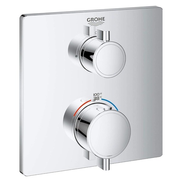 COPY - Grohe Grohtherm Chrome Volume Control Trim 14434000 - Picture 1 of 5